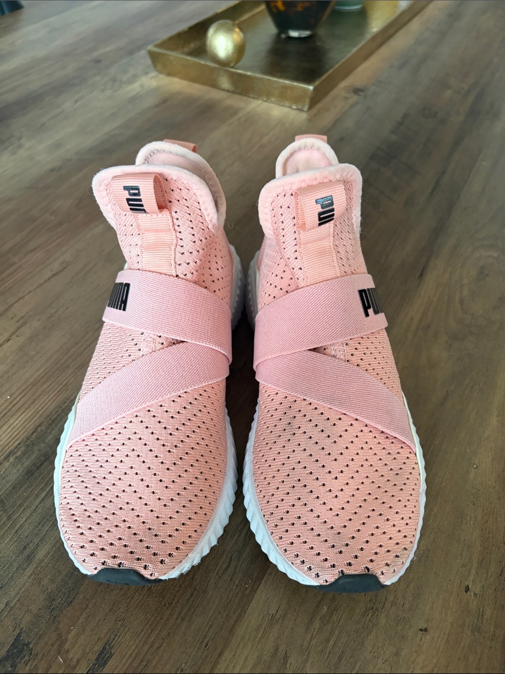Puma Coral Pink Slip-On Athletic Sneakers - Picture 2 of 6